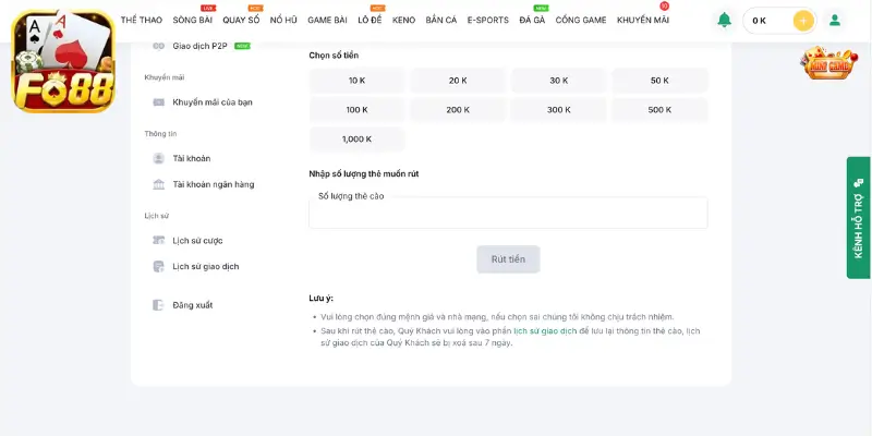 Cách khắc phục khi lệnh rút tiền tại Fo88 bị từ chối