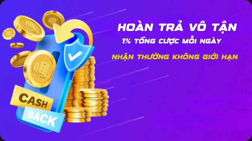 HOÀN TRẢ 1% TỔNG CƯỢC MỖI NGÀY